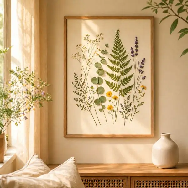 best pressed leaf wall art for small spaces