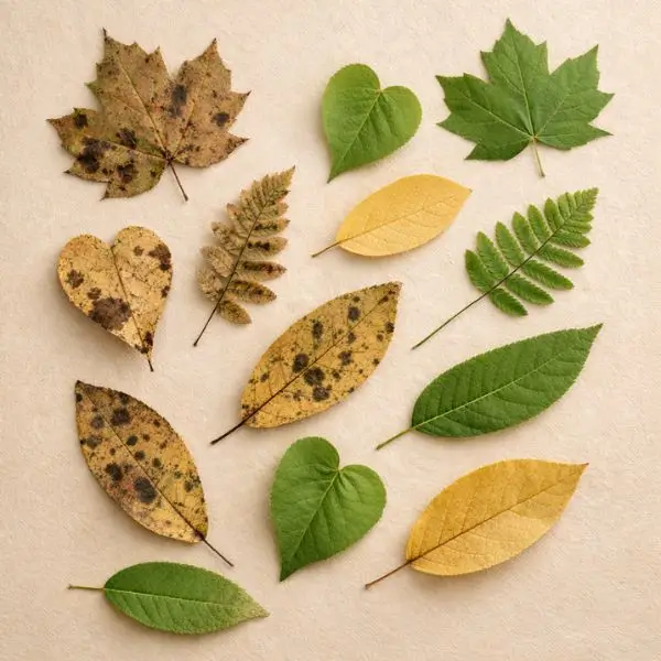 como evitar manchas nas folhas prensadas