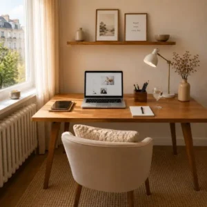 Productivity habits for remote workers in a home office